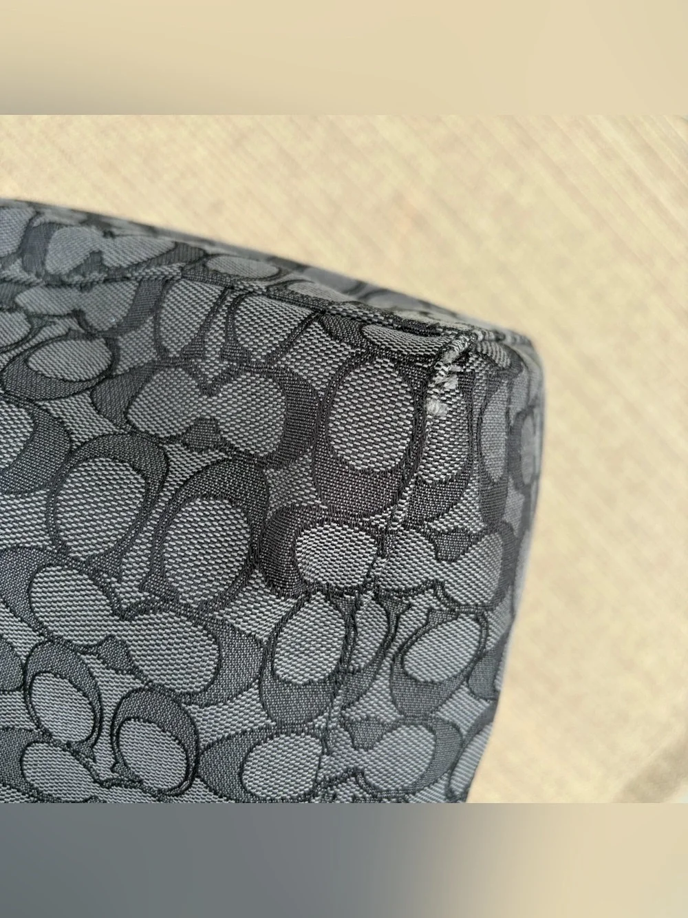 Coach Outline Signature Celeste Convertible Hobo Bag - Black Smoke